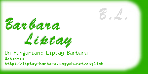 barbara liptay business card